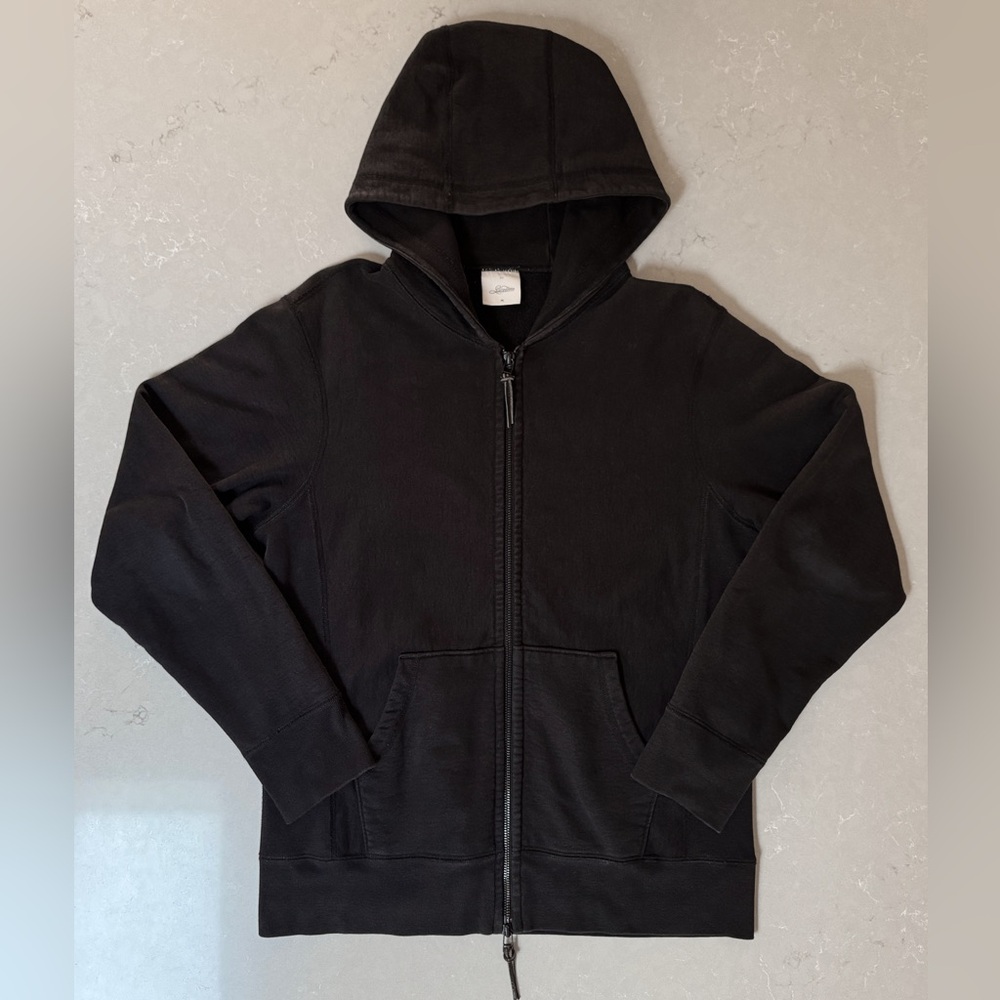 3sixteen Heavyweight Sweatshirt Full Zip Hoody - Black - Medium